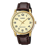 MTP-V001GL Reloj Casio Clásico Hombre Correa Cuero Dorado