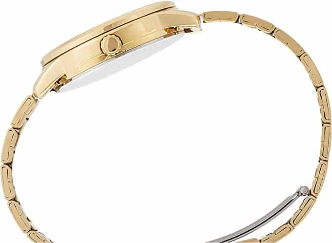 V002G Reloj Casio Hombre Acero Inoxidable Dorado - Detalle de esfera