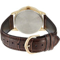 V002GL Reloj Casio Clásico Hombre Dorado Correa de Cuero - Reloj original en Guatemala