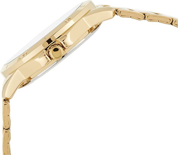 V004G Reloj Casio Hombre Acero Dorado Esfera Negra - Vista trasera