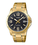 MTP-V004G Reloj Casio Hombre Acero Dorado Esfera Negra