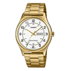 V006G Reloj Casio Clásico Hombre Correa de Acero Dorado - Reloj original en Guatemala