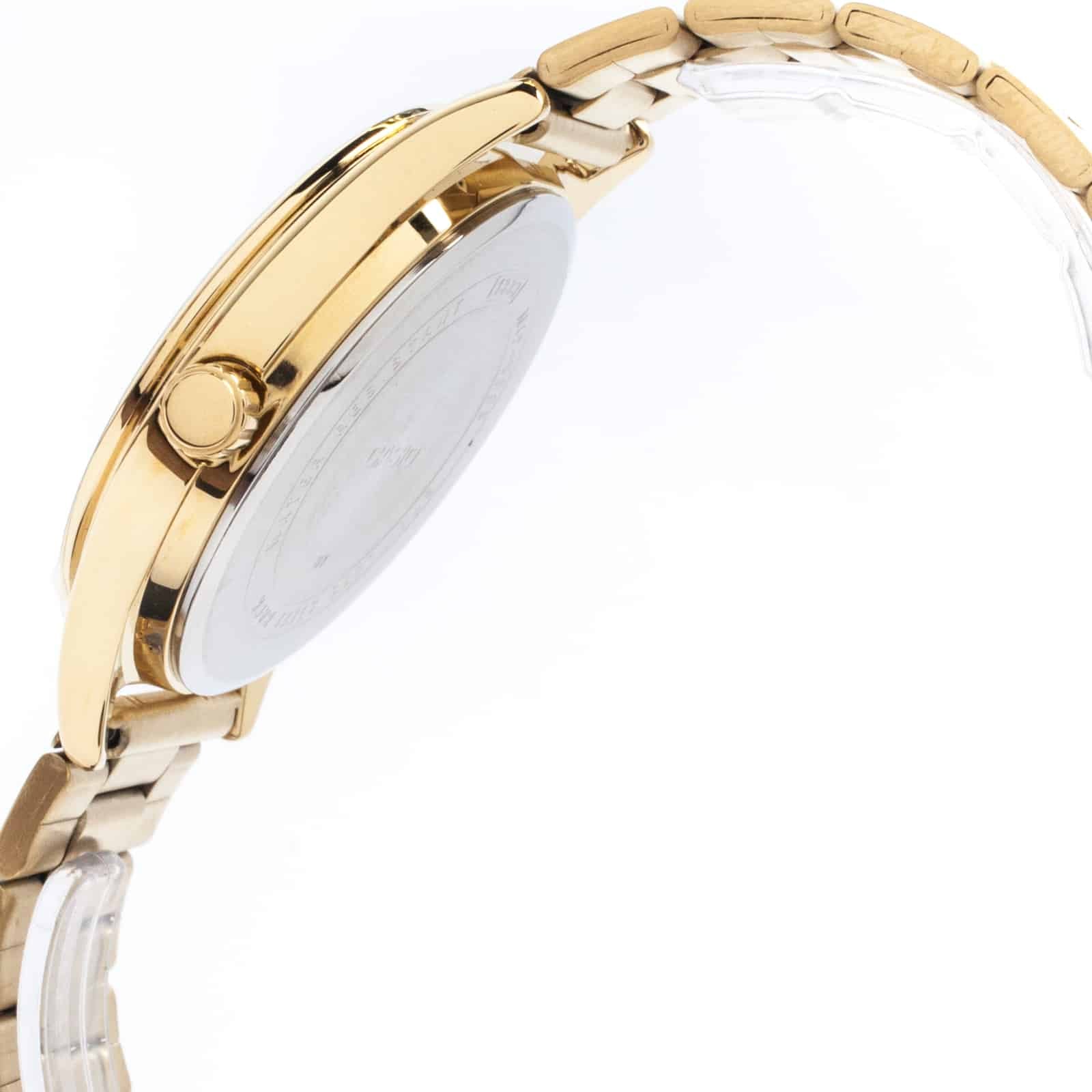V006G Reloj Casio Hombre Correa de Acero Dorado - Detalle de esfera
