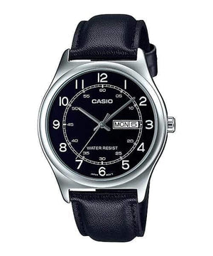 MTP-V006L-1B Reloj Casio Hombre Correa de Cuero Negro