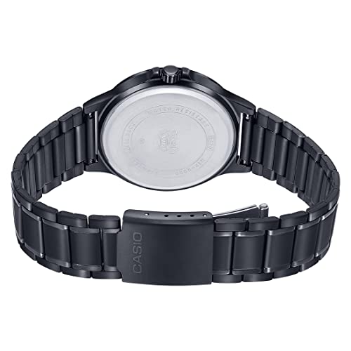 V300B Reloj Casio Hombre Brazalete de Acero Negro - Detalle de esfera