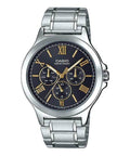 V300D Reloj Casio Hombre Correa de Acero Esfera Negra - Reloj original en Guatemala