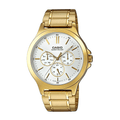 V300G Reloj Casio Hombre Correa de Acero Dorado - Reloj original en Guatemala