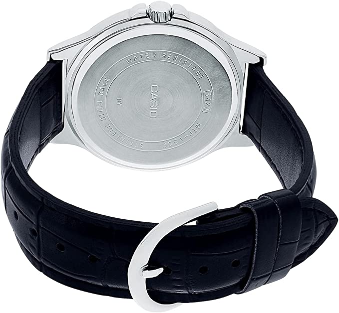 MTP-V300L-1A Reloj Casio para Caballero - Cuero Negro