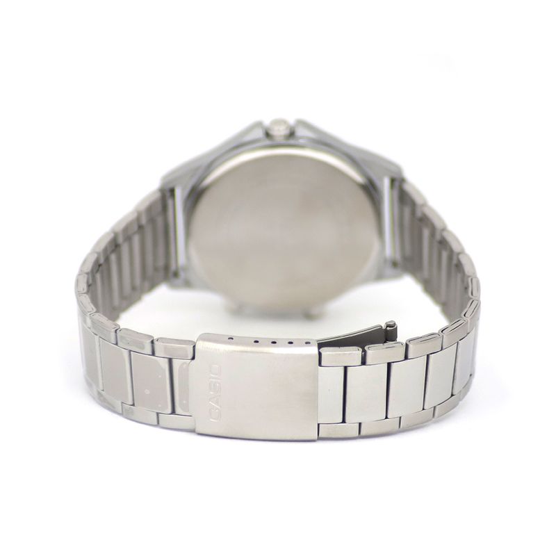 VC01D Reloj Casio Hombre Correa de Acero Esfera Negra - Vista trasera
