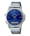 VC01D Reloj Casio Hombre Acero Inoxidable Esfera Azul - Reloj original en Guatemala