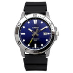 VD01 Reloj Casio Hombre Correa Caucho Esfera Azul - Vista trasera