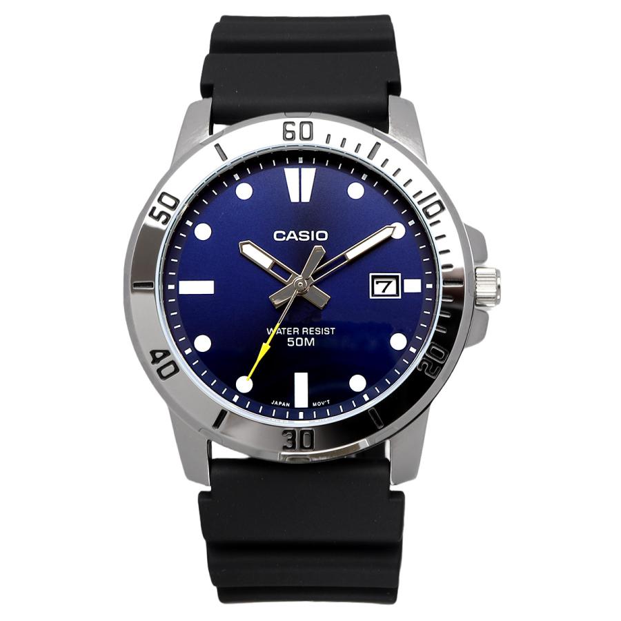 VD01 Reloj Casio Hombre Correa Caucho Esfera Azul - Vista trasera