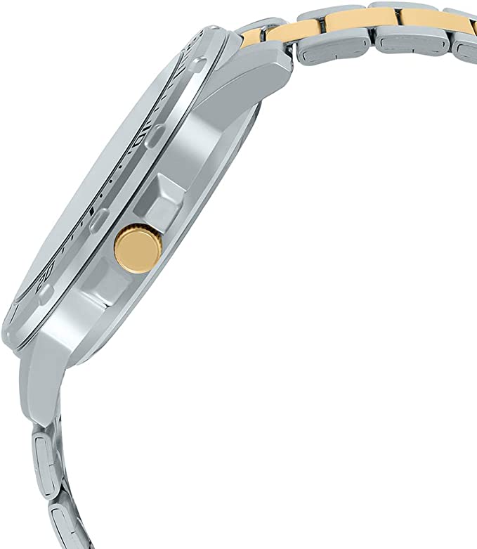 VD01SG Reloj Casio Hombre Acero Bicolor Esfera Negra - Detalle de esfera