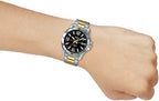 VD01SG Reloj Casio Hombre Acero Bicolor Esfera Negra - Vista lateral
