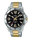 MTP-VD01SG Reloj Casio Hombre Acero Bicolor Esfera Negra