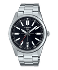 VD02D Reloj Casio Hombre Correa de Acero Esfera Negra - Reloj original en Guatemala