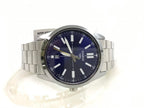 VD02D Reloj Casio Hombre Brazalete de Acero Esfera Azul - Vista lateral