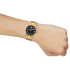 VD02G Reloj Casio Hombre Correa de Acero Dorado - Vista lateral