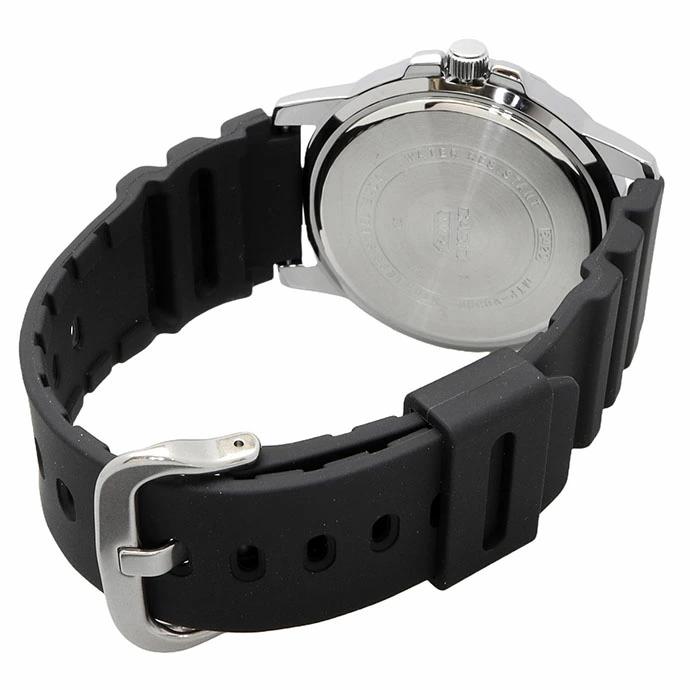 VD300 Reloj Casio Hombre Correa Caucho Negro Esfera - Detalle de esfera
