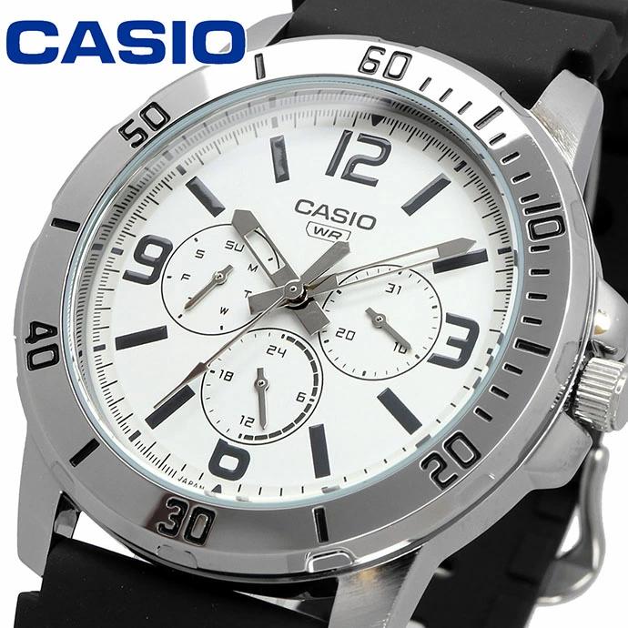 VD300 Reloj Casio Hombre Correa Caucho Negro Esfera - Vista trasera