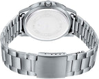 VD300D Reloj Casio Hombre Correa de Acero Esfera Plateada - Detalle de esfera