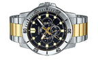 VD300SG Reloj Casio Hombre Acero Bicolor Esfera Negra - Vista lateral