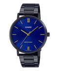 VT01B Reloj Casio Classic Hombre Acero Negro Esfera Azul - Reloj original en Guatemala