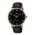 VT01GL Reloj Casio Vintage Hombre Correa Cuero Dorado - Reloj original en Guatemala