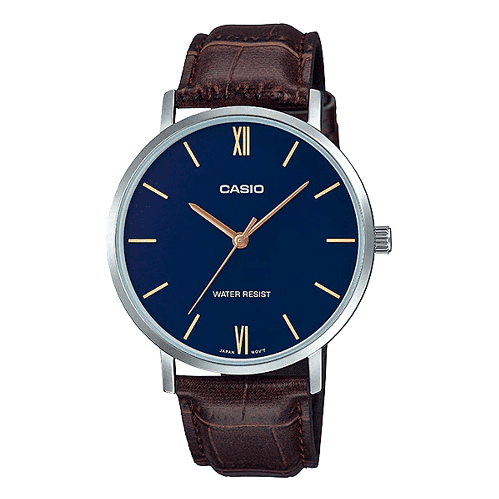 MTP-VT01L-2B Reloj Casio para Hombre - Cuero Marrón