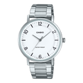 VT03D-7B Reloj Casio Hombre Acero Inoxidable Esfera Blanca - Reloj original en Guatemala