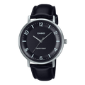 MTP-VT03L-1B Casio de hombre pulsera de cuero