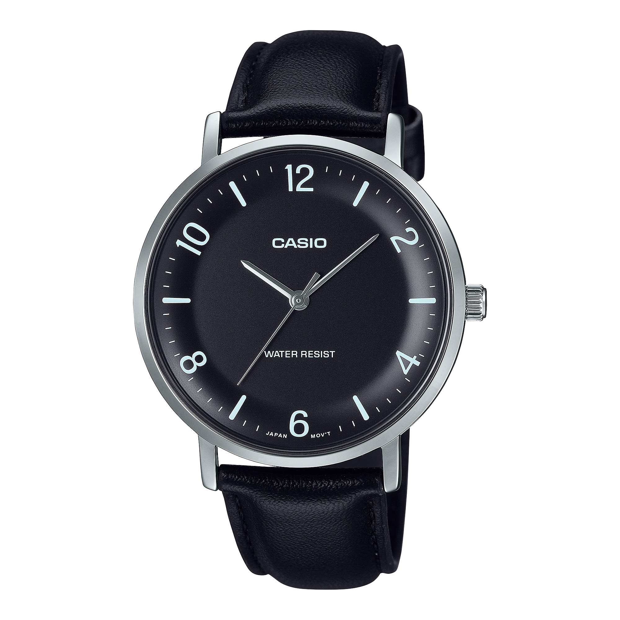 MTP-VT03L-1B Casio de hombre pulsera de cuero
