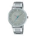 VT04D Reloj Casio Hombre Correa de Acero Esfera Gris - Reloj original en Guatemala