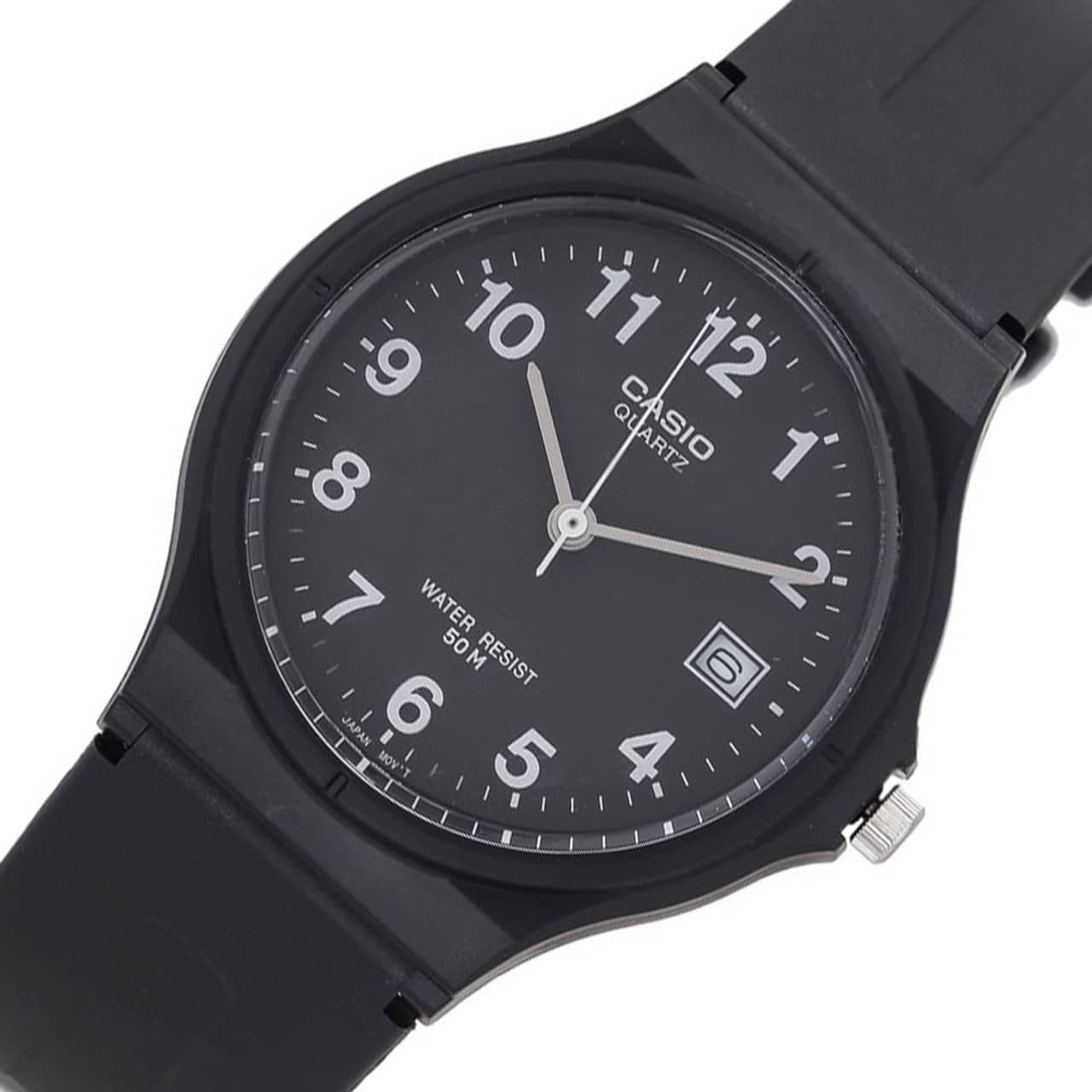 MW-59 Reloj Casio Hombre Resina Negro - Vista lateral