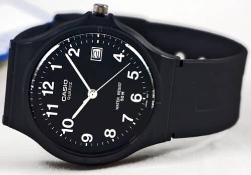 MW-59 Reloj Casio Hombre Resina Negro - Detalle de esfera
