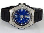 100H Reloj Casio Illuminator Hombre Correa Resina Azul - Vista lateral