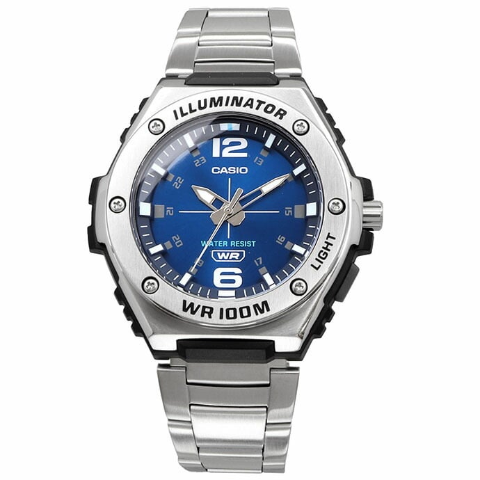 MWA-100HD-2AV Reloj Casio para Hombre, Illuminator - Plateado