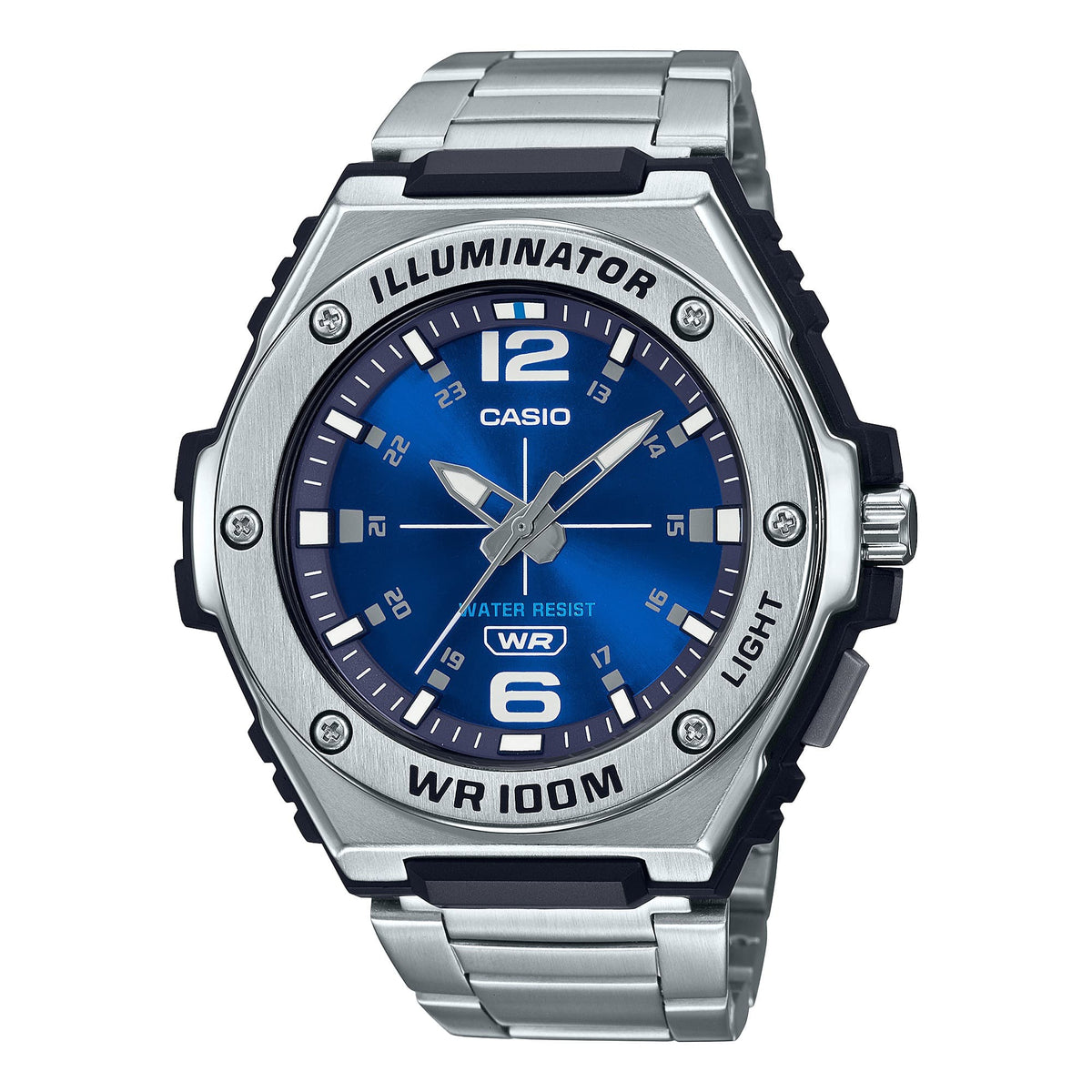 MWA-100HD-2AV Reloj Casio para Hombre, Illuminator - Plateado