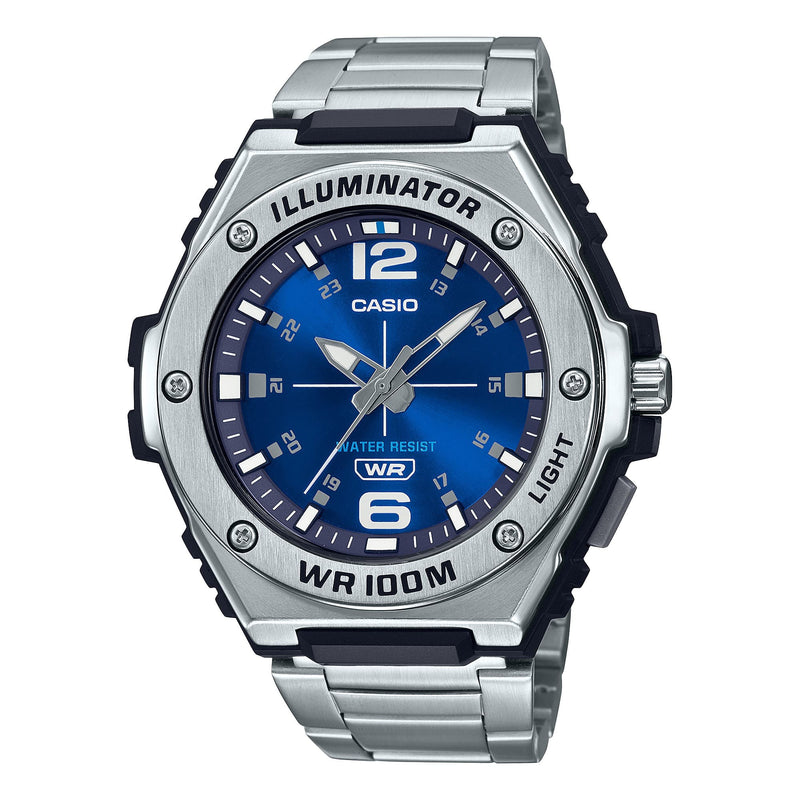 MWA-100HD-2AV Reloj Casio para Hombre, Illuminator - Plateado
