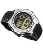 100H Reloj Casio Illuminator Hombre Correa Resina Negro - Vista lateral