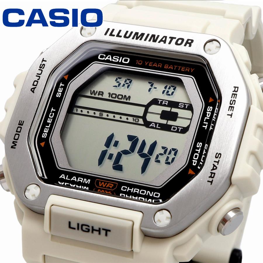 MWD-110H-8AV Reloj Casio Digital Illuminator para Caballero con Correa de Caucho y 10 Años de Batería