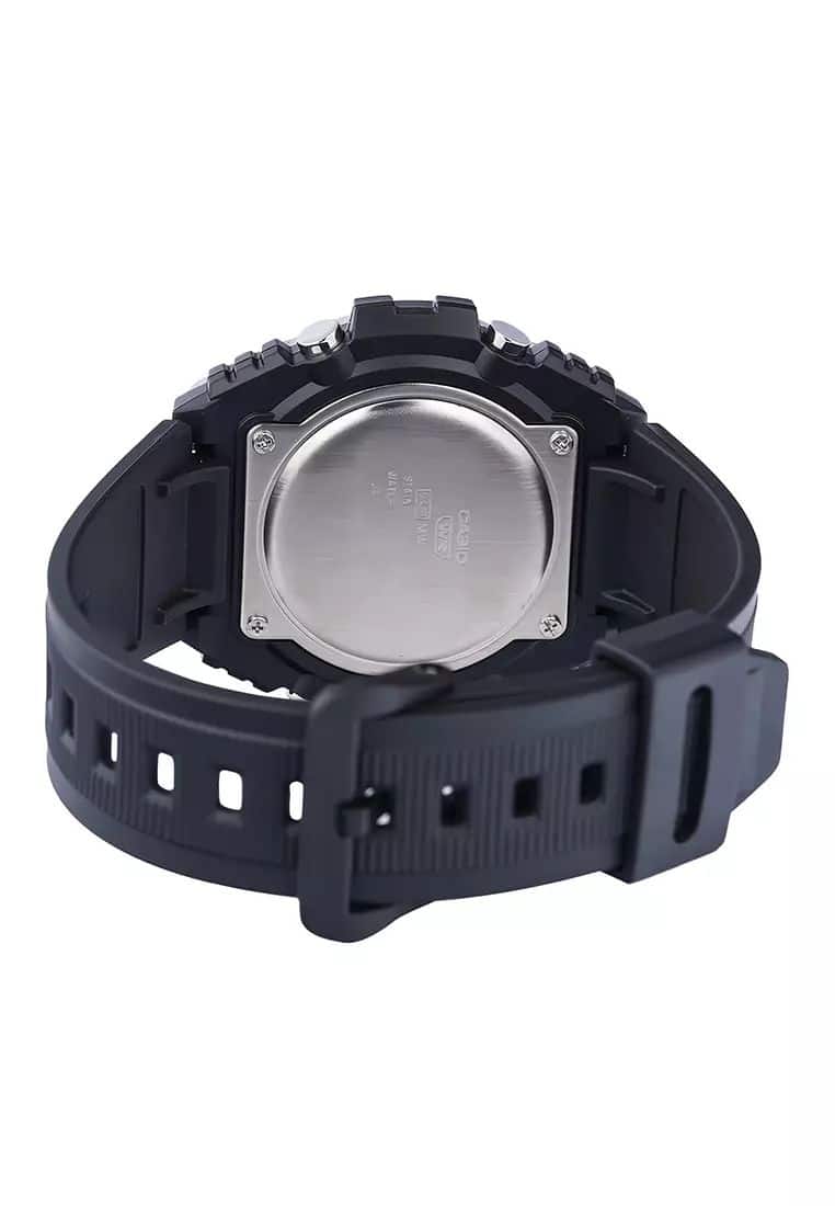 100-10-DE Reloj Casio Hombre Correa Resina Esfera Azul - Detalle de esfera