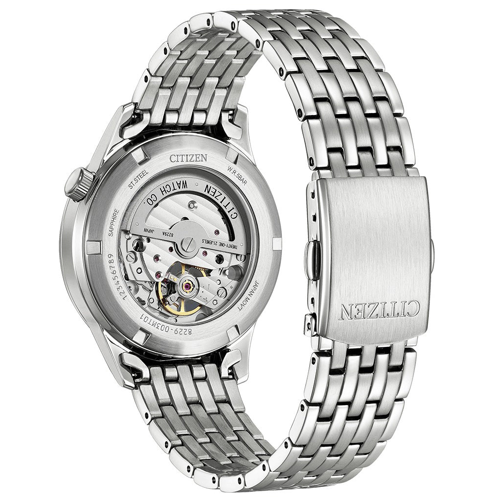 Citizen Open Heart automático de hombre correa de metal - Acero Inoxidable Plateado