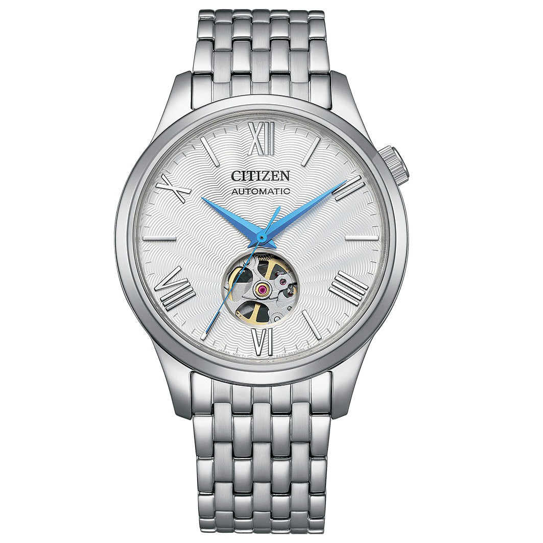 Citizen Open Heart automático de hombre correa de metal - Acero Inoxidable Plateado
