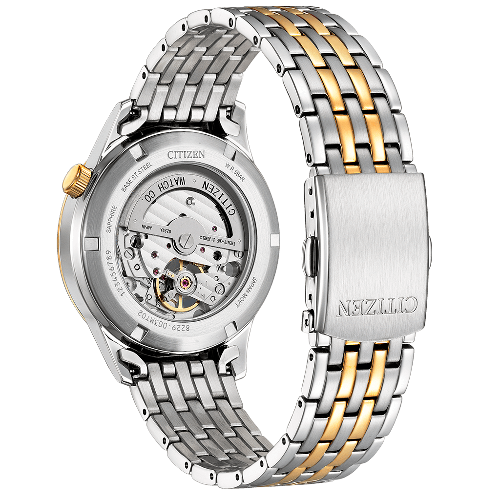 NH9136-88A Reloj Citizen Automático Open Heart de hombre correa de metal bicolor