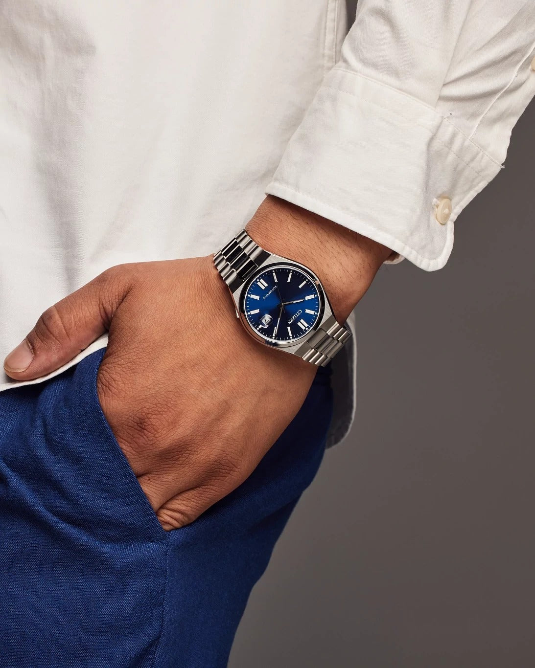 NJ0150-56L Reloj automático Citizen Tsuyosa de hombre correa de metal