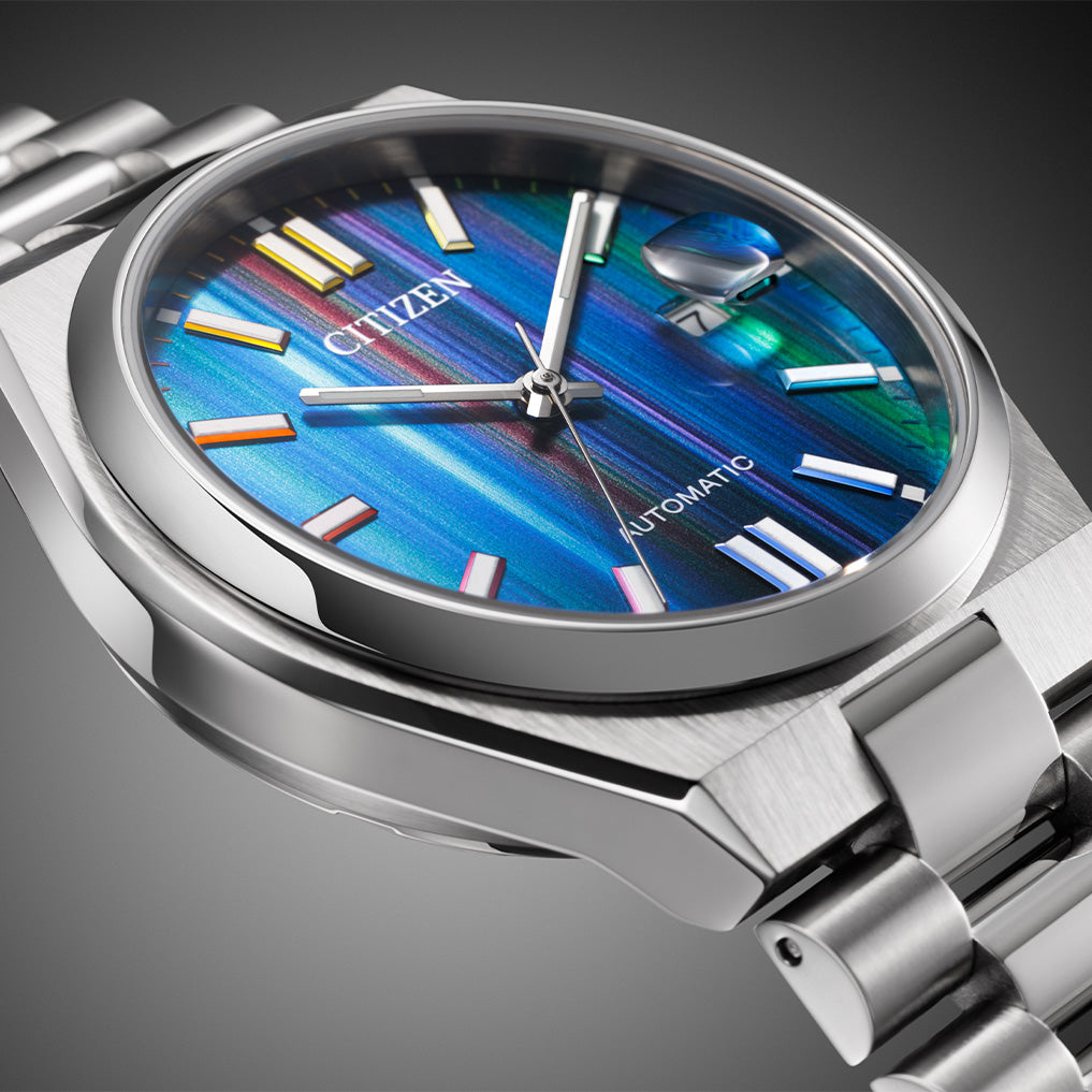 NJ0151-53W Reloj Citizen Tsuyosa automático de hombre pulsera de metal plateado