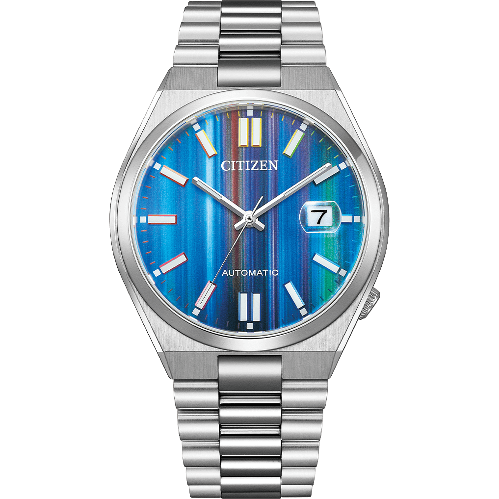 NJ0151-53W Reloj Citizen Tsuyosa automático de hombre pulsera de metal plateado