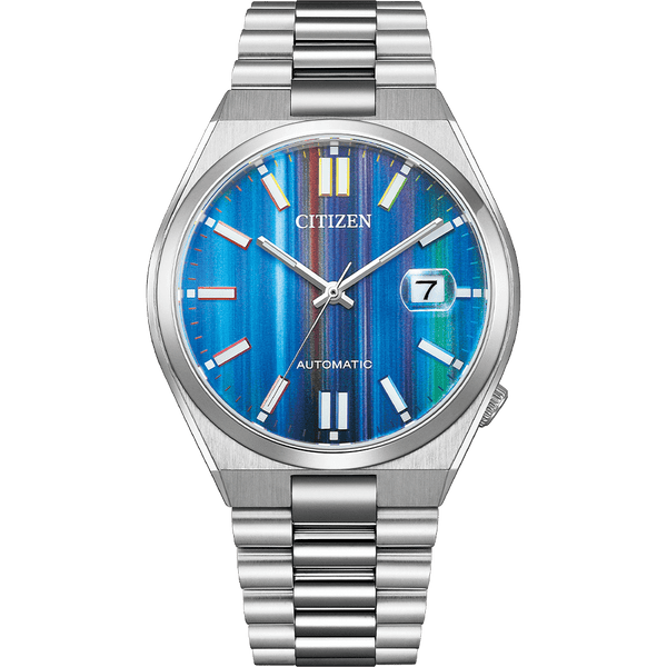 NJ0151-53W Reloj Citizen Tsuyosa automático de hombre pulsera de metal plateado