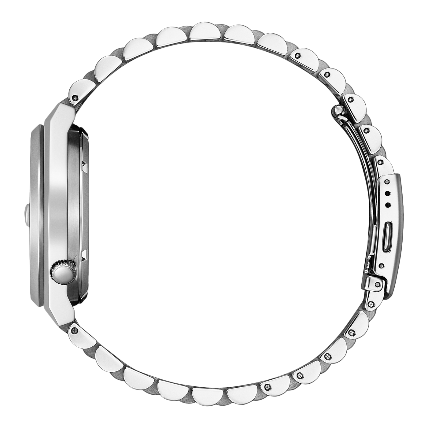 88W Reloj Citizen Tsuyosa Hombre Acero Esfera Amarilla - Vista trasera